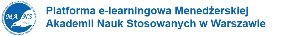 Platforma E-learningowa Menedżerskiej Akademii Nauk Stosowanych w Warszawie
